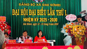 Đại hội Đại biểu Đảng bộ xã Đak Sơmei, lần thứ I, nhiệm kỳ 2025-2030